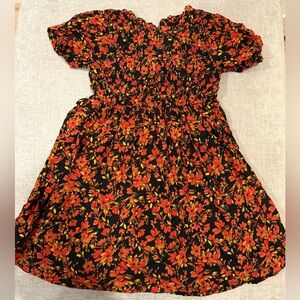GAP Black and Orange Floral Kids Dress